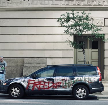 Freedom rider makes a statement