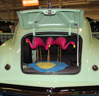 Flamingos in the trunk?  Why, of course!