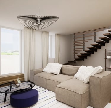 Visuel pièce de vie rénovation Guer