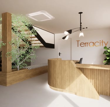 Hall accueil Terracity Orgères