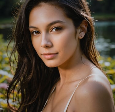 a woman in a white top
