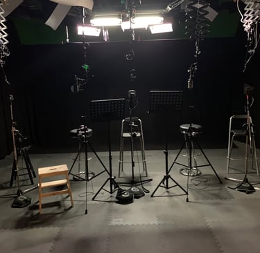 blacked out studio