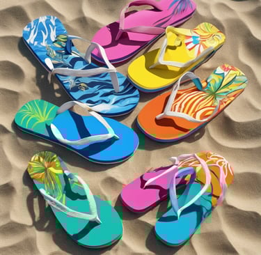 colourfull flip fops & slippers