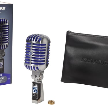 Shure Super 55 Deluxe Vocal Microphone Vintage, Iconic Look, Classic Sound