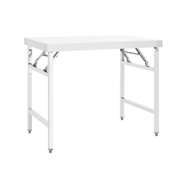 Portable stainless steel folding table from our light duty range for easy storage and catering.