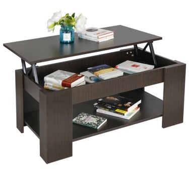 Lift Top Coffee Table w/ Hidden Compartment Storage Shelf Furniture