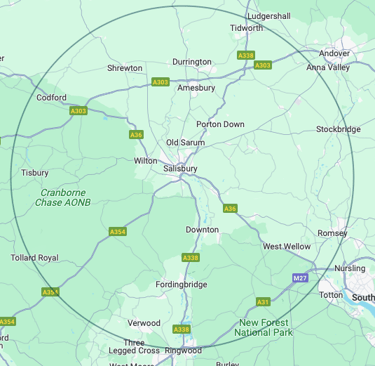 Map of Area covered