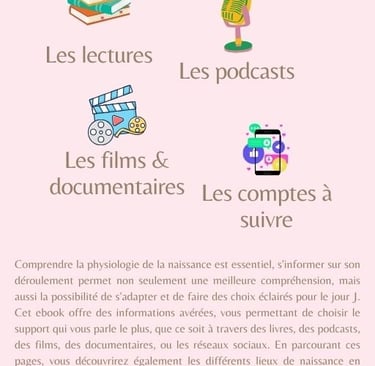 support d'information sur la naissance