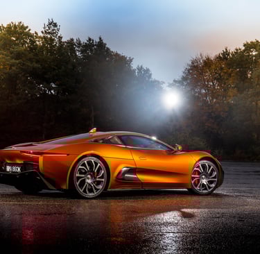 Jaguar C-X75 Hybrid Super Car in James Bond Spectre Movie Colours