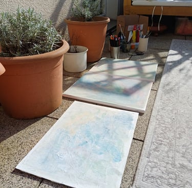 Atelier Janina Jaeckel Bielefeld draußen malen