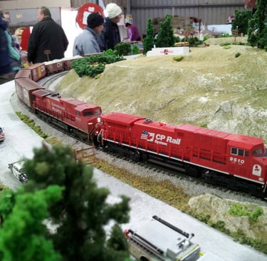 CP dash 9s head a freight out of Wishram yard