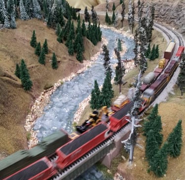 A meet crossing the river on Moose Jaw