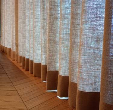 rideaux personnalisés fait à la main