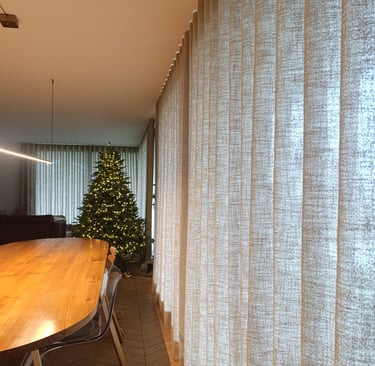 Rideau sur mesure pour salon particulier