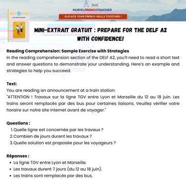 DELF A2 Guide Sample