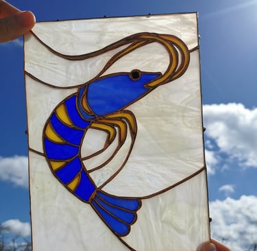 stained glass shrimp or shrimp