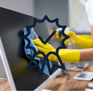 Nettoyage d'écran de bureau professionnel par m&m services pro rouen