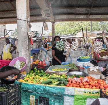 In West Africa, ex-farming women seek market jobs as farming no longer sustains their families.