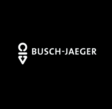 Busch-Jaeger logo, toonaangevend merk in schakelmateriaal en smart home oplossingen.