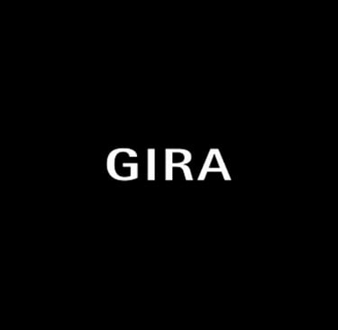 GIRA logo, specialist in hoogwaardige schakelmateriaal en domotica-oplossingen.