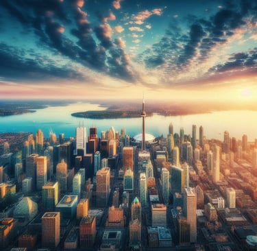 a city skyline view of a city with a view of the city