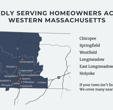 mrwalls service area showing towns we service in western massachusetts
