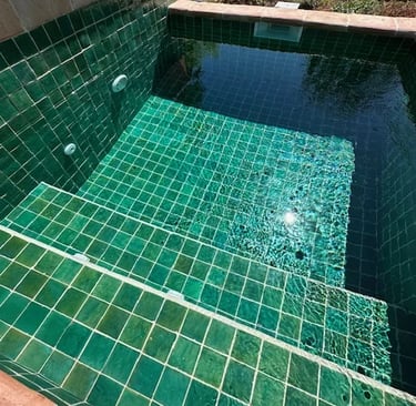 Zelliges verts piscine-Spa