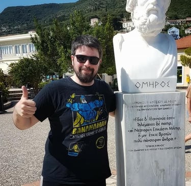 Homer in Vathy on Ithaka