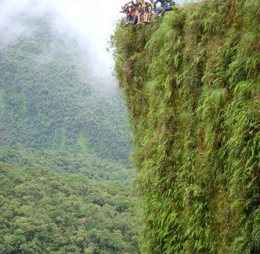 Death Road on a bike in Bolivia
