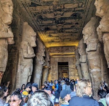 Very crowded Abu Simbel