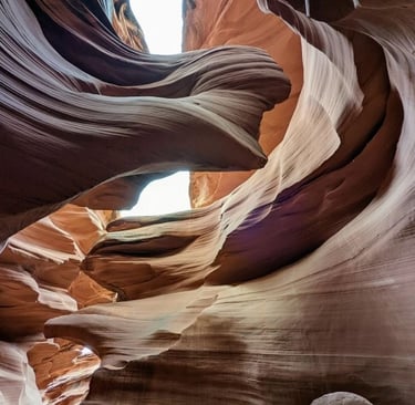The Woman in the Wind in Lower Antelope Canyon