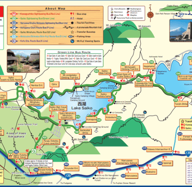 Fuji Lakes Tour bus routes