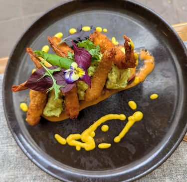 Panca chilli prawns at Chull's Restaurant