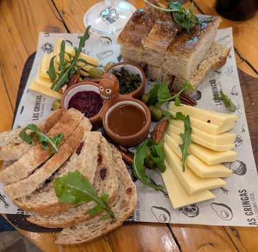 Cheeseboard at Las Gringas in Arequipa