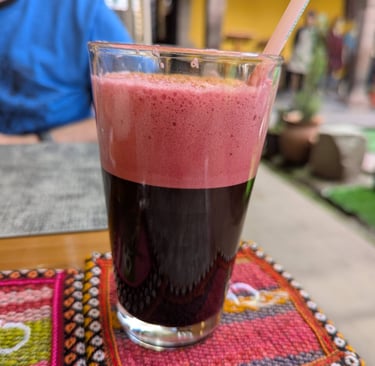 Chicha Morada at Chull's Restaurant