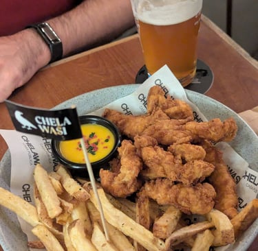 Chicharron de pollo at Chelawasi Public House in Arequipa