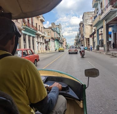 Coco taxi in Havana