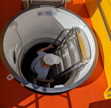 Entry point into the yellow submarine in Puerto de Mogan