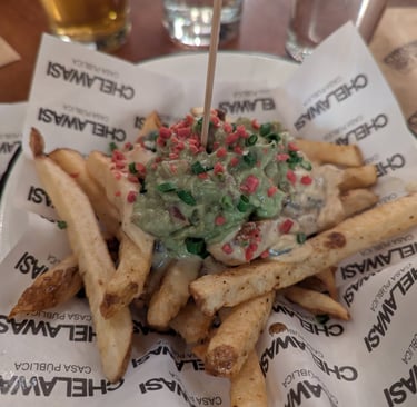 Loaded chilli fries at Chelawasi Public House