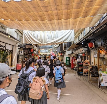 Omotesando Shopping Street in Miyajima