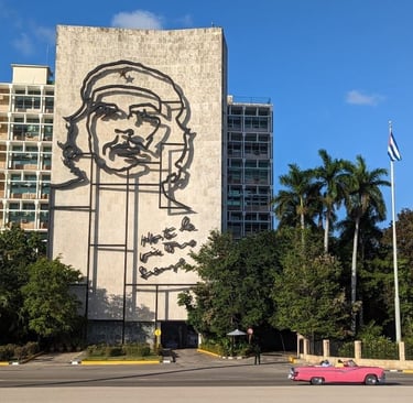 Che Guevara at Plaza de la Revolucion in Havana