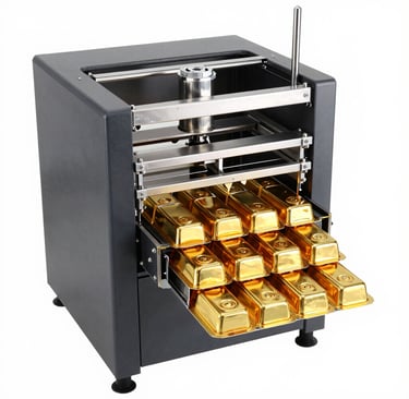 Close-up of a modern automatic blister packaging machine in operation.