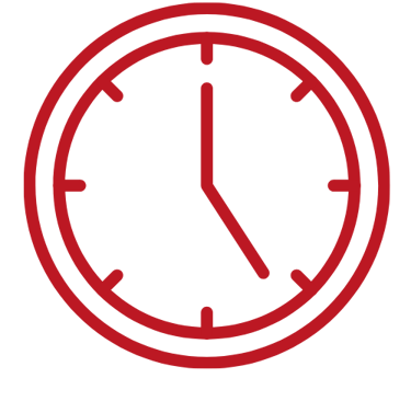 a clock with a red clock on it