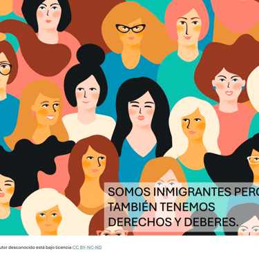 imagen representando la diversidad de mujeres inmigrantes