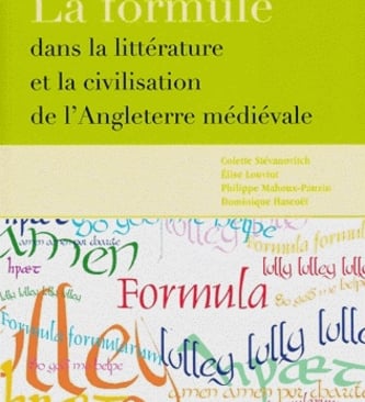 La formule dans la littérature et la civilisation de l'Angleterre médiévale cover page