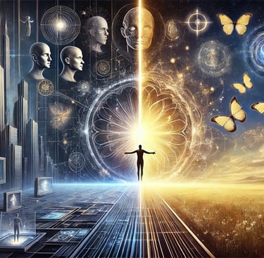 a jornada do ser humano em transcender o ego e alinhar-se ao propósito universal