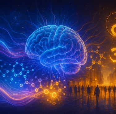 O invisível se tornando forma no fluxo cósmico