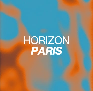 Fond de couleur avec le texte Horizon PARIS