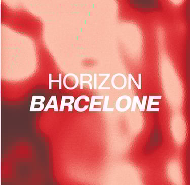 Fond de couleur avec le texte Horizon BARCELONE