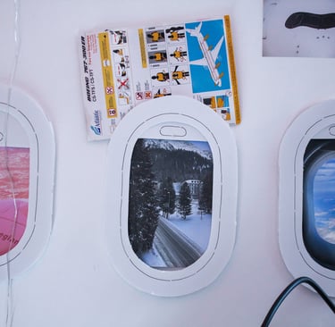 airplane window panels made from paper